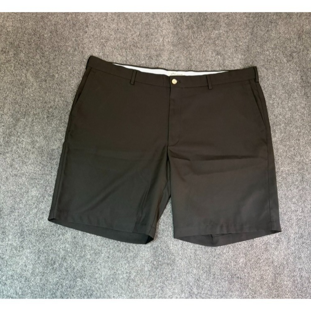 Peter Millar Shorts Mens Black Polyester Chino Golf Lightweight 8"Inseam Size 42